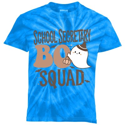 Funny Halloween School Secretary Boo Squad Costume Teacher Great Gift Kids Tie-Dye T-Shirt