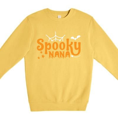 Funny Halloween Spooky Nana Gift Premium Crewneck Sweatshirt