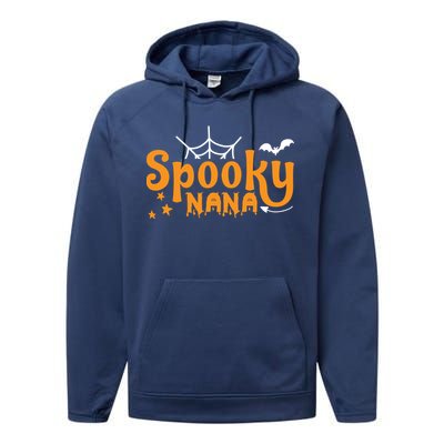 Funny Halloween Spooky Nana Gift Performance Fleece Hoodie