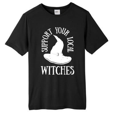 Funny Halloween Support Your Local Witches Funny Gift Tall Fusion ChromaSoft Performance T-Shirt