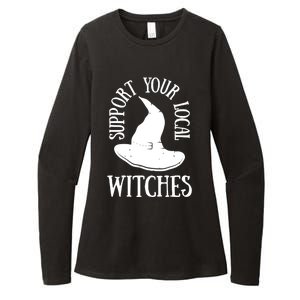 Funny Halloween Support Your Local Witches Funny Gift Womens CVC Long Sleeve Shirt