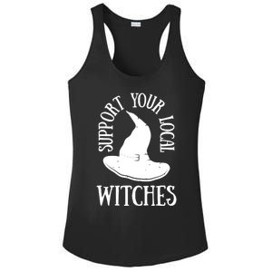 Funny Halloween Support Your Local Witches Funny Gift Ladies PosiCharge Competitor Racerback Tank