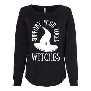 Funny Halloween Support Your Local Witches Funny Gift Womens California Wash Sweatshirt