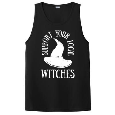 Funny Halloween Support Your Local Witches Funny Gift PosiCharge Competitor Tank