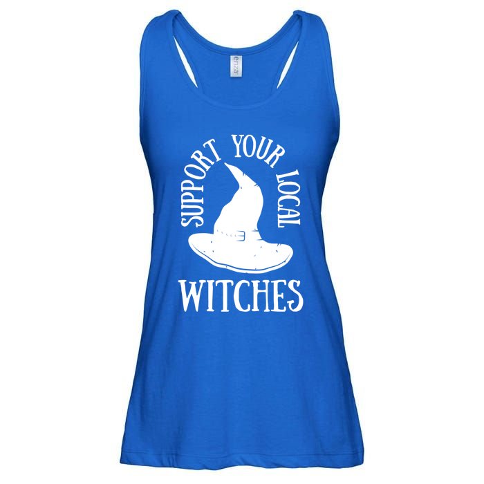 Funny Halloween Support Your Local Witches Funny Gift Ladies Essential Flowy Tank