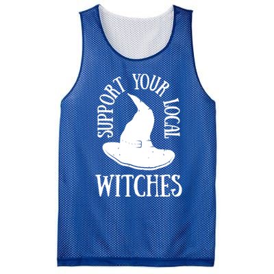 Funny Halloween Support Your Local Witches Funny Gift Mesh Reversible Basketball Jersey Tank