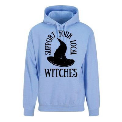 Funny Halloween Support Your Local Witches Funny Gift Unisex Surf Hoodie