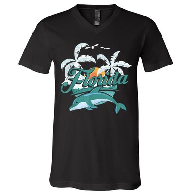 Floridian Home State Summer Florida V-Neck T-Shirt