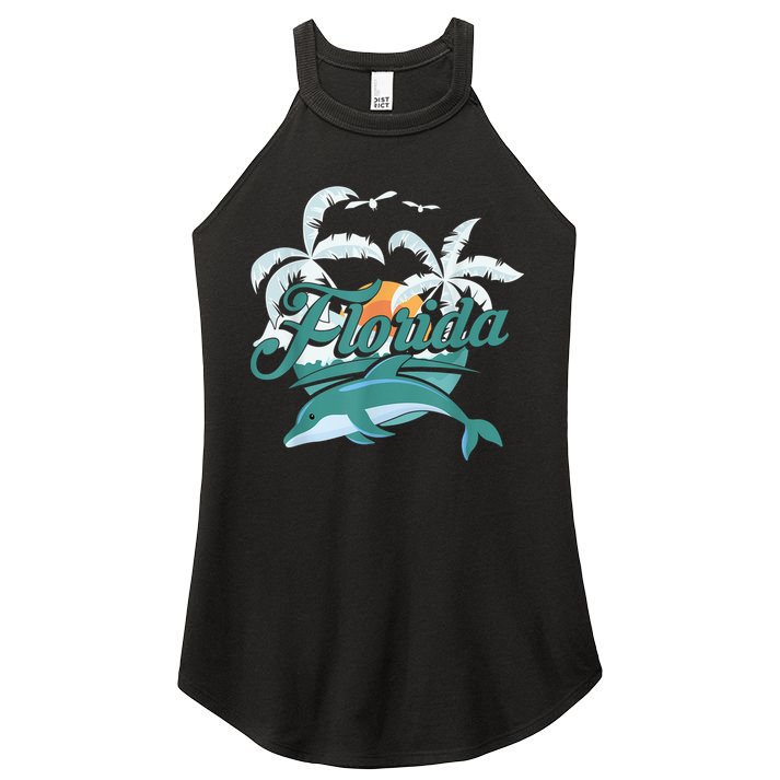 Floridian Home State Summer Florida Women's Perfect Tri Rocker Tank