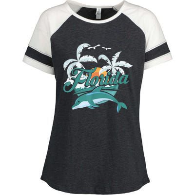 Floridian Home State Summer Florida Enza Ladies Jersey Colorblock Tee