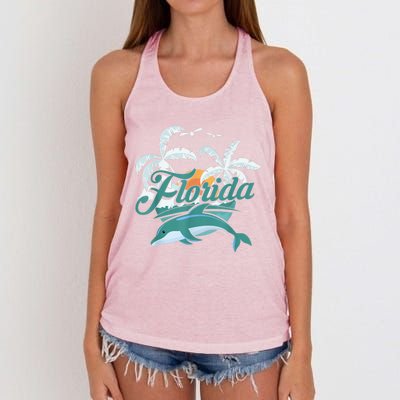 Floridian Home State Summer Florida Women's Knotted Racerback Tank