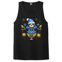 Funny Hanukkah Sloth Jewish Chanukah Sleeping Hanukkah PJs  PosiCharge Competitor Tank