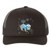 Funny Hanukkah Sloth Jewish Chanukah Sleeping  Yupoong Adult 5-Panel Trucker Hat