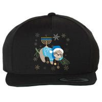 Funny Hanukkah Sloth Jewish Chanukah Sleeping  Wool Snapback Cap