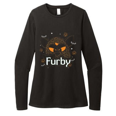 Furby Halloween Spooky Lines Pumpkin Furby Womens CVC Long Sleeve Shirt