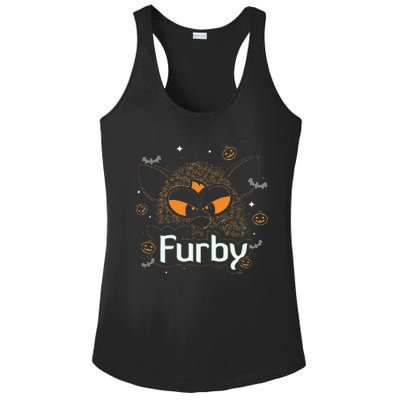 Furby Halloween Spooky Lines Pumpkin Furby Ladies PosiCharge Competitor Racerback Tank