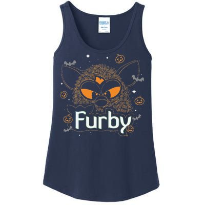 Furby Halloween Spooky Lines Pumpkin Furby Ladies Essential Tank