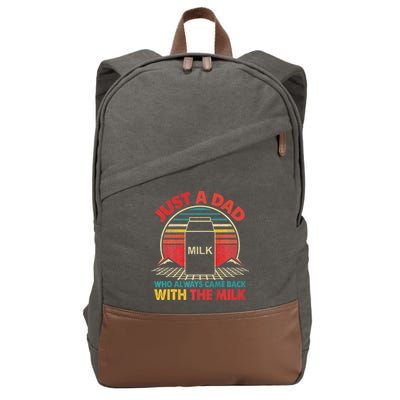 Funny Humor Sarcastic Quote Funny Fathers Day For Dad Gift Cotton Canvas Backpack