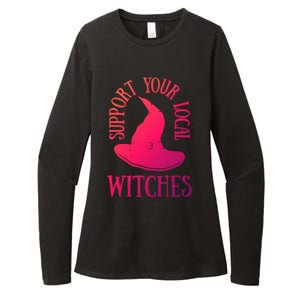 Funny Halloween Support Your Local Witches Funny Gift Womens CVC Long Sleeve Shirt