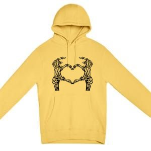 Funny Halloween Skeleton Hand Heart Costume Halloween Great Gift Premium Pullover Hoodie