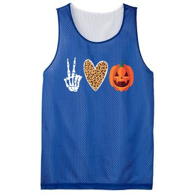 Funny Halloween Skeleton Hand Leopard Heart Pumpkin Funny Gift Mesh Reversible Basketball Jersey Tank