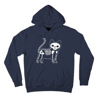 Funny Halloween Skeleton Cat Kitty Costume Skull Cat Hoodie