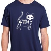 Funny Halloween Skeleton Cat Kitty Costume Skull Cat Adult ChromaSoft Performance T-Shirt