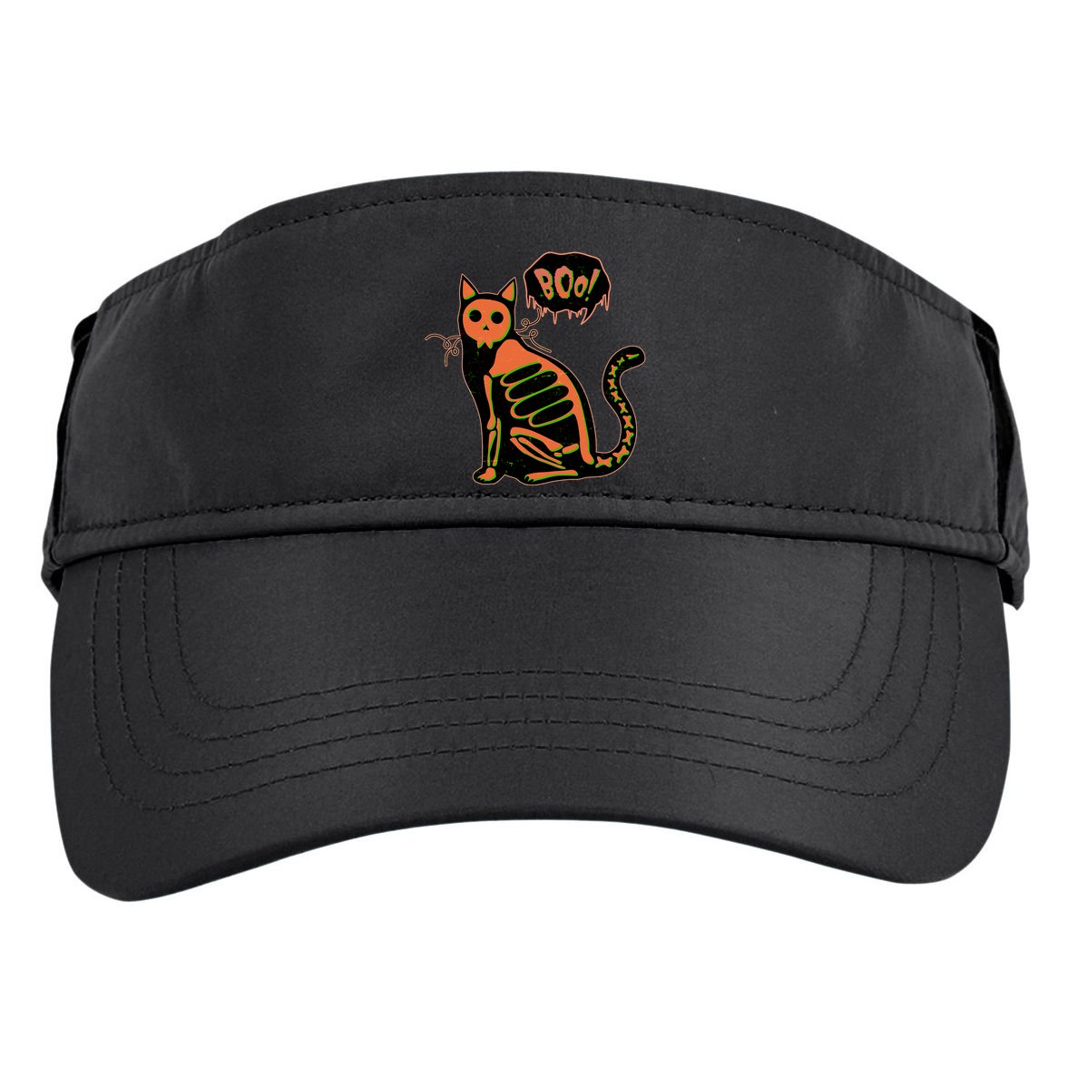 Funny Halloween Skeleton Cat Adult Drive Performance Visor