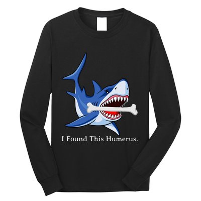 Funny Halloween Shark I Found This Humerus Costume Gift Long Sleeve Shirt