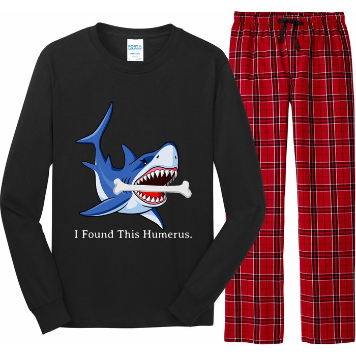 Funny Halloween Shark I Found This Humerus Costume Gift Long Sleeve Pajama Set