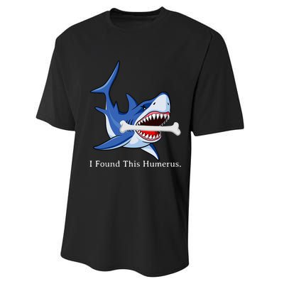 Funny Halloween Shark I Found This Humerus Costume Gift Performance Sprint T-Shirt