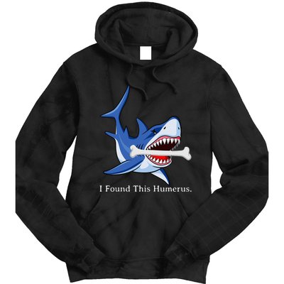 Funny Halloween Shark I Found This Humerus Costume Gift Tie Dye Hoodie