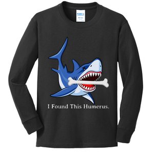 Funny Halloween Shark I Found This Humerus Costume Gift Kids Long Sleeve Shirt