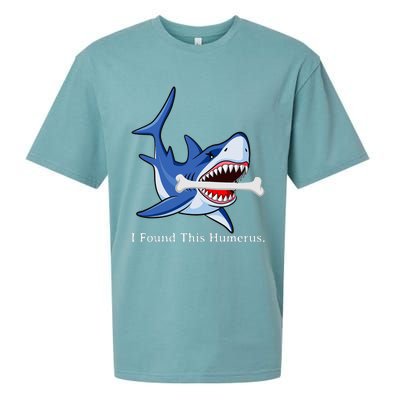 Funny Halloween Shark I Found This Humerus Costume Gift Sueded Cloud Jersey T-Shirt