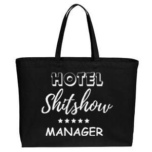 Funny Hotel Shit Show Manager Cotton Canvas Jumbo Tote