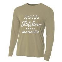 Funny Hotel Shit Show Manager Cooling Performance Long Sleeve Crew