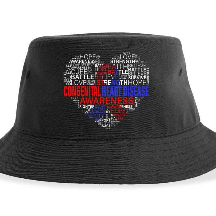 Fighting Hope Support CHD Awareness Heart Disease Sustainable Bucket Hat