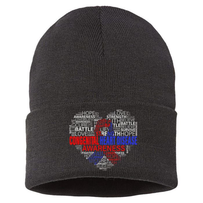 Fighting Hope Support CHD Awareness Heart Disease Sustainable Knit Beanie