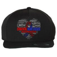 Fighting Hope Support CHD Awareness Heart Disease Wool Snapback Cap