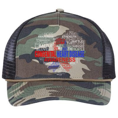 Fighting Hope Support CHD Awareness Heart Disease Retro Rope Trucker Hat Cap