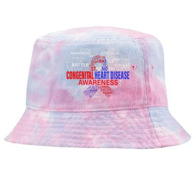 Fighting Hope Support CHD Awareness Heart Disease Tie-Dyed Bucket Hat