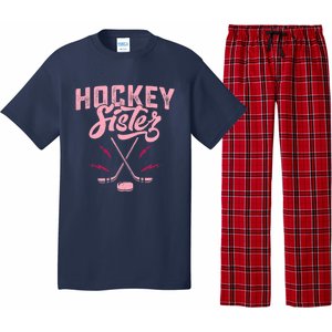 Funny Hockey Sister For Wo Girls Ice Hockey Player Lovers Pajama Set