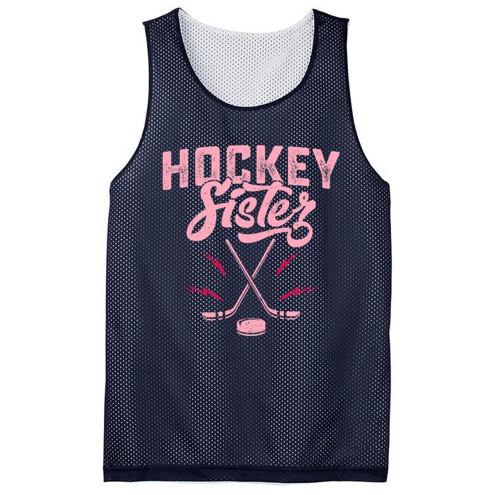 Funny Hockey Sister For Wo Girls Ice Hockey Player Lovers Mesh Reversible Basketball Jersey Tank