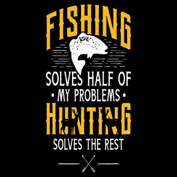 Fishing & Hunting Solve My Problems Funny Gift Drawstring Bag