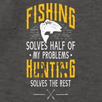 Fishing & Hunting Solve My Problems Funny Gift Vector Backpack