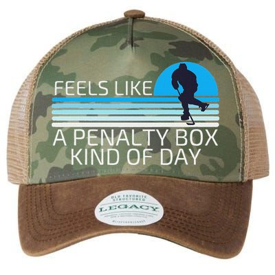 Funny Hockey Sunset Feels Like A Penalty Box Kind Of Day Legacy Tie Dye Trucker Hat