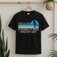 Funny Hockey Sunset Feels Like A Penalty Box Kind Of Day T-Shirt