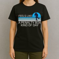 Funny Hockey Sunset Feels Like A Penalty Box Kind Of Day T-Shirt
