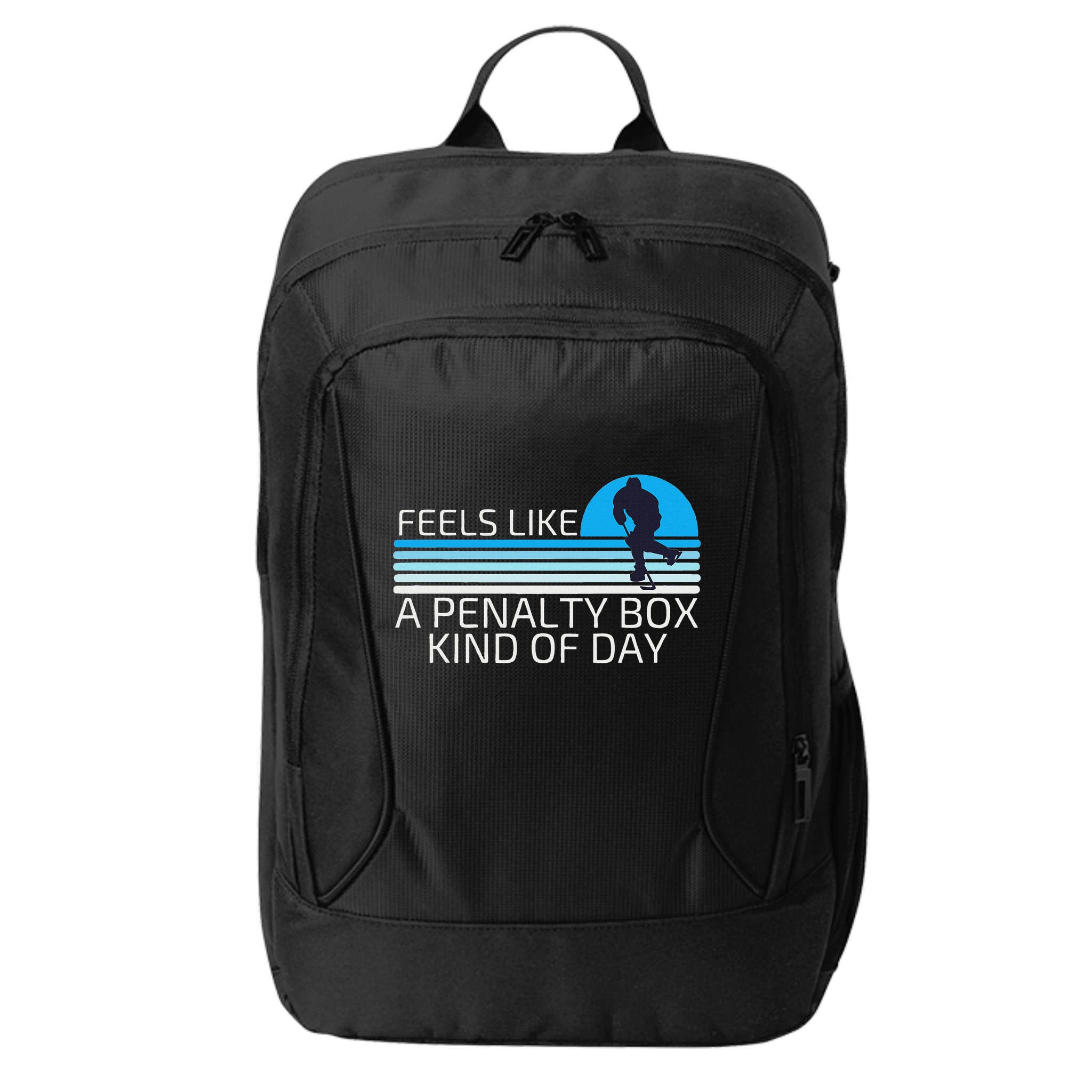Funny Hockey Sunset Feels Like A Penalty Box Kind Of Day City Backpack