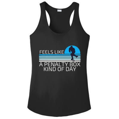 Funny Hockey Sunset Feels Like A Penalty Box Kind Of Day Ladies PosiCharge Competitor Racerback Tank